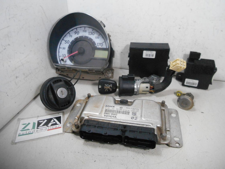 Kit Chiave ECU Peugeot 107 1.0 50kw 1KR 2007 89661-0H022 0261208702