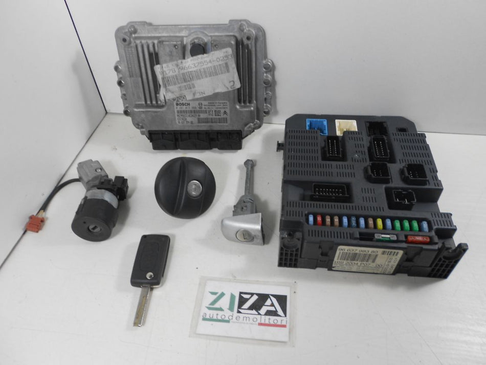 Kit Chiave ECU Peugeot 207 1.6 HDI 66.2kw 90cv 9HX 2008 9663755480