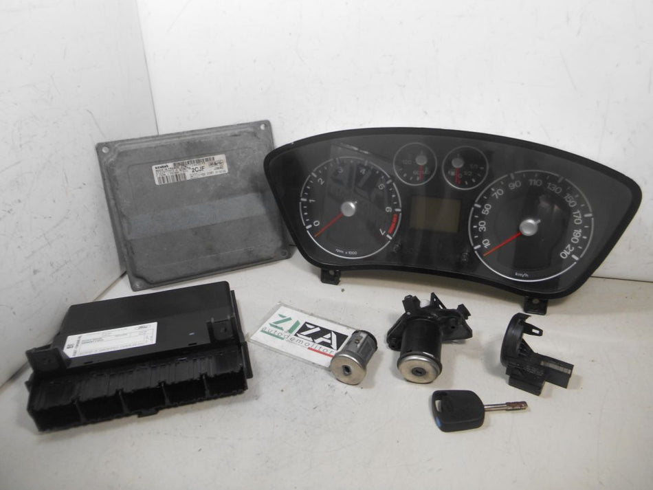 Kit Chiave ECU Ford Fiesta V 1.2 16V 55kw 75cv FUJA 2008 6S61-12A650-FF