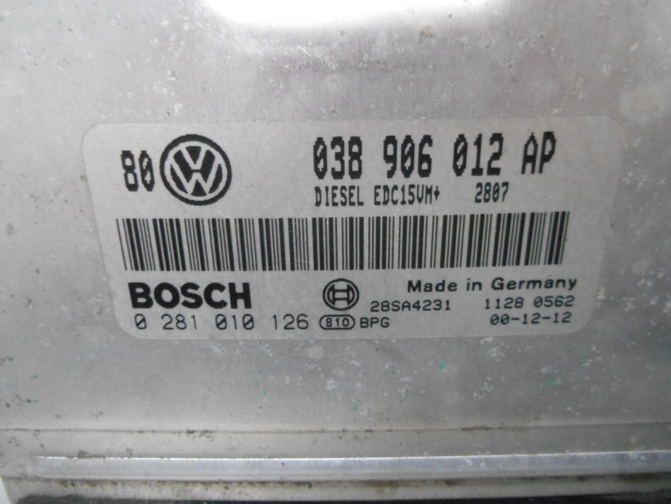 Kit Chiave ECU VW Golf IV 1.9 TDI 81kw ASV 2001 038906012AP