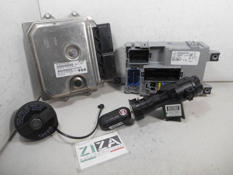 Kit Chiave ECU Fiat 500 312 Res 1.3 Mjet 70kw 312B1000 2017 55274938 MJD9DF.B1