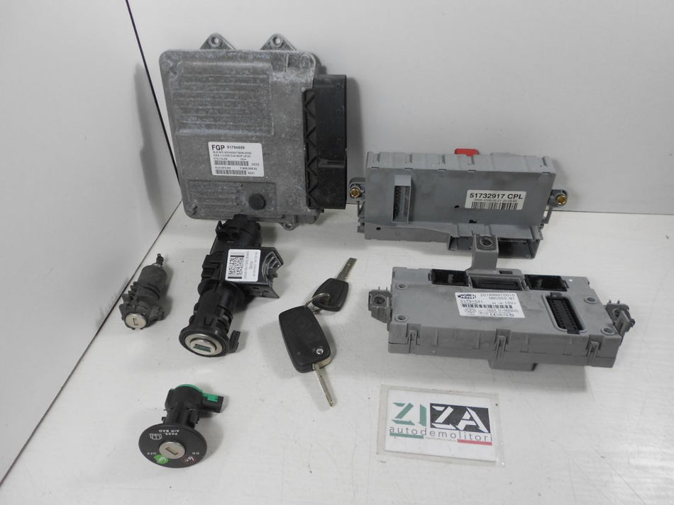 Kit Chiave ECU Fiat Idea 1.3 Mjet 90cv 199A3000 2006 51784559 MJD6F3M3