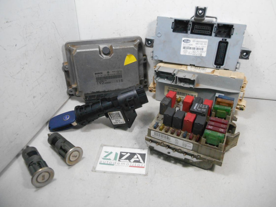 Kit Chiave ECU Fiat Stilo 1.9 JTD 85kw 192A1000 2003 55188214 0281011421