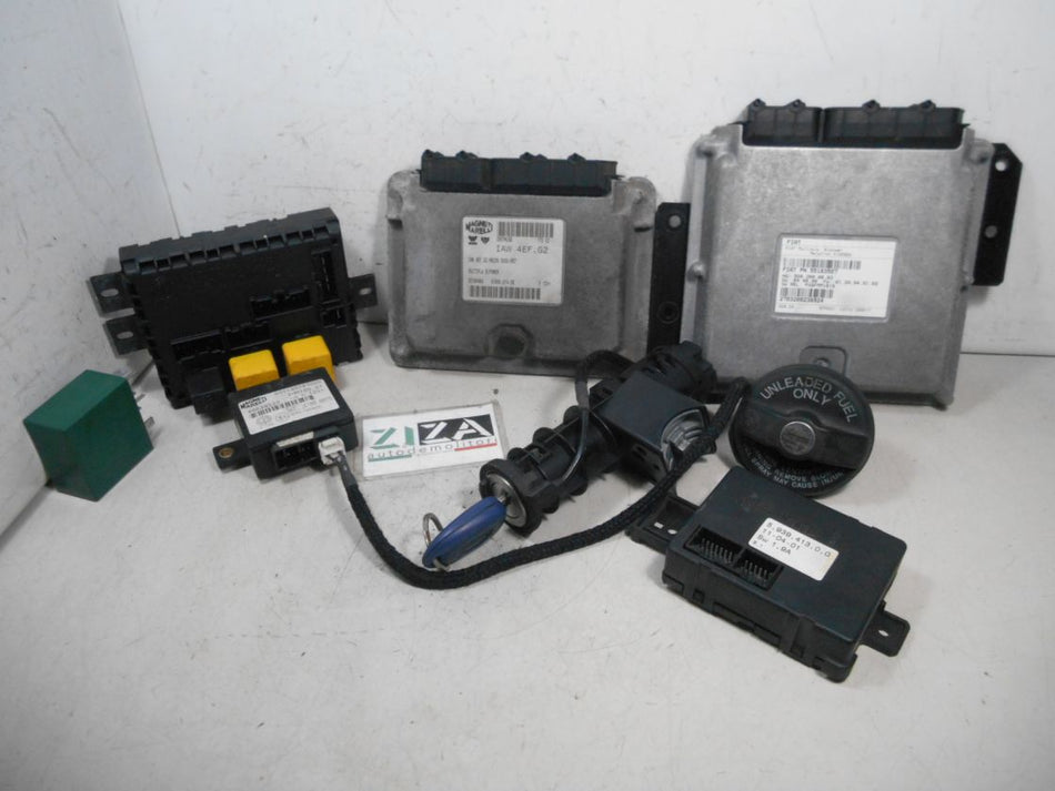 Kit Chiave ECU Fiat Multipla I 1.6 B/Met 76kw 186B6000 2001 55184484 IAW4EF.G2