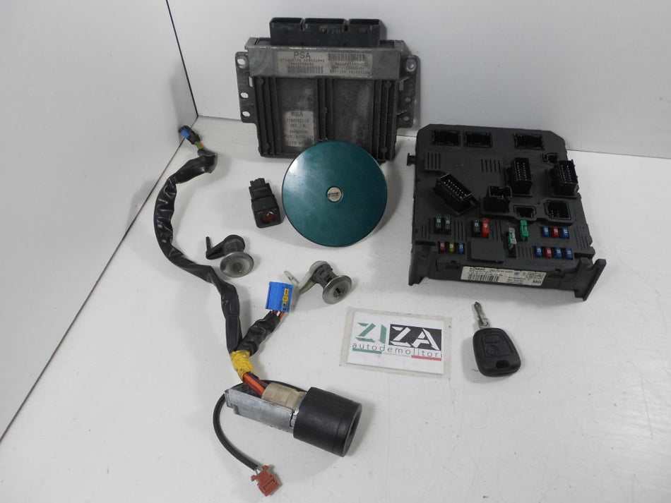 Kit Chiave ECU Peugeot 206 1.4 55kw KFW 2002 9646988680 9644625680-00