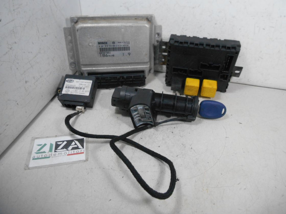 Kit Chiave ECU Fiat Multipla I 1.9 81kw 186A6000 2001 46747951 0281010334