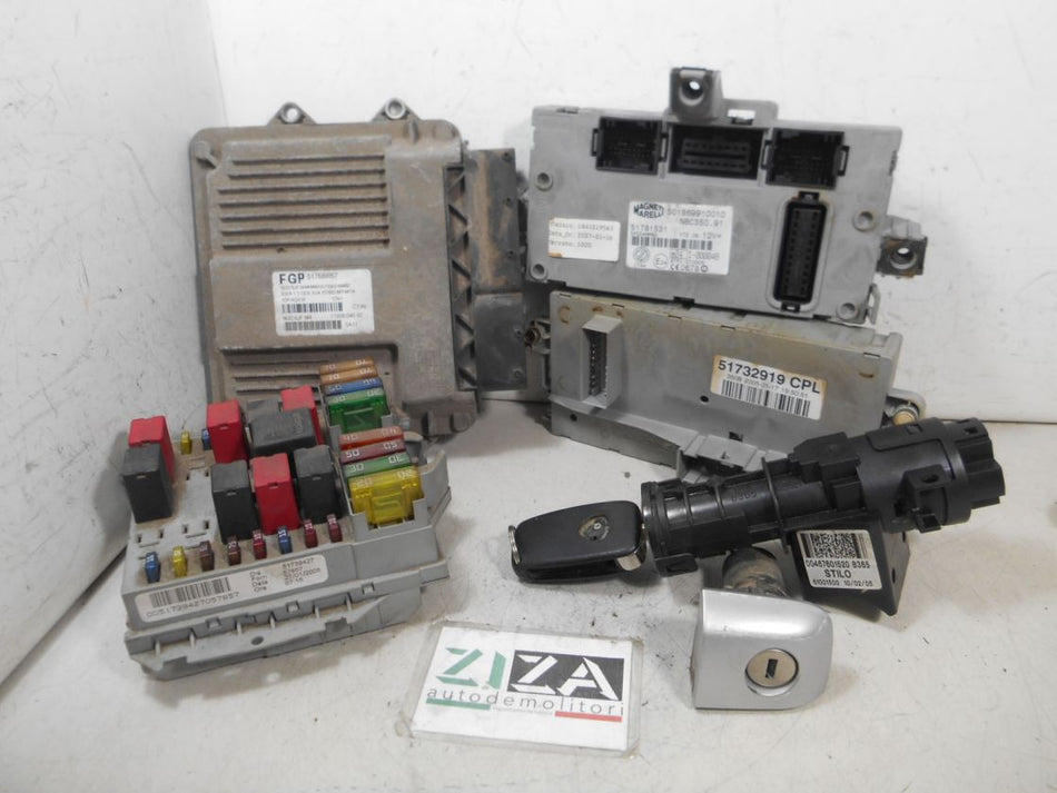 Kit Chiave ECU Lancia Musa 1.3 Mjet 51kw 188A9000 2005 51768657 MJD6JFM4