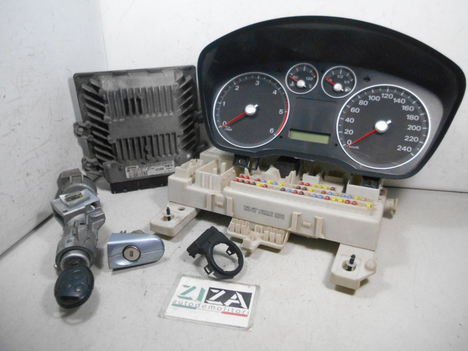 Kit Chiave ECU Ford Focus II SW 2.0 100kw 136cv G6DD 2005 6M51-12A650-HB 5WS40369B-T SID803