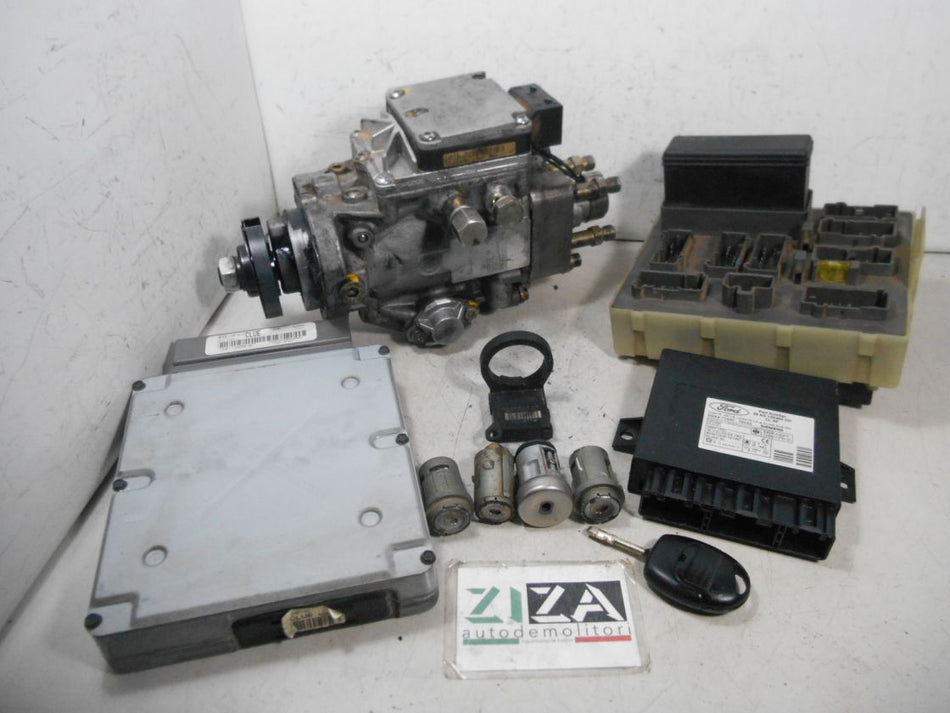 Kit Chiave ECU Ford Focus I 1.8 90cv C9DB 2001 1S4F-12A650-AC 0281010888 YS6Q-9A543-RC