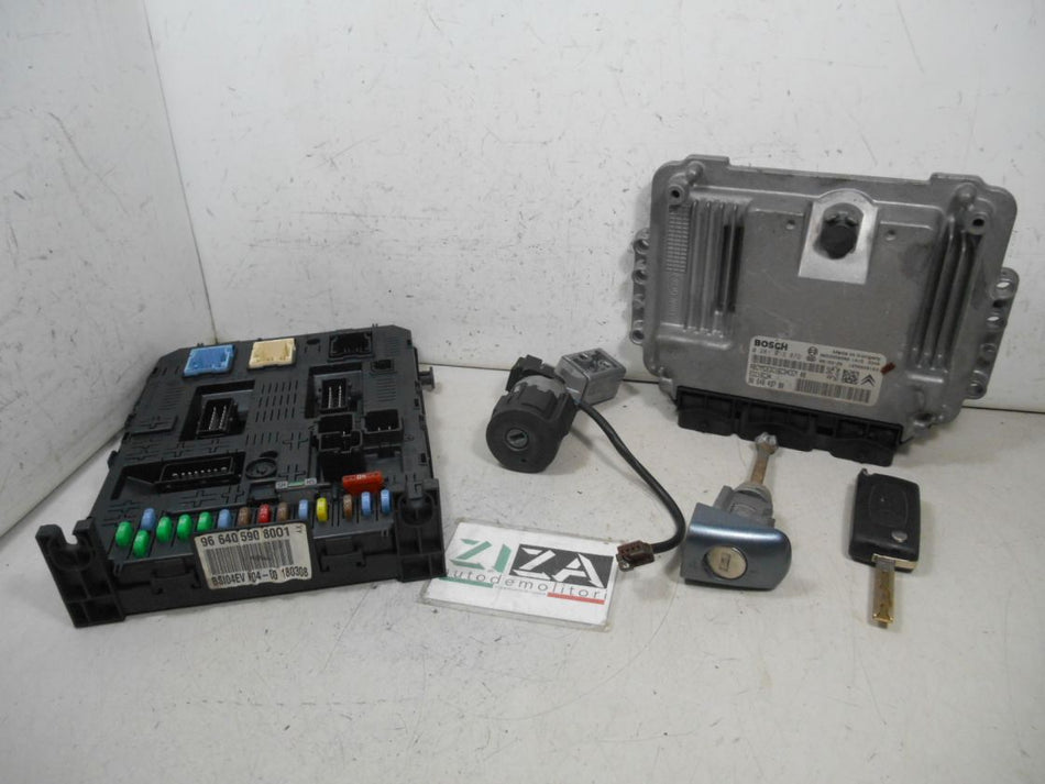 Kit Chiave ECU Citroen C4 Picasso 1.6 110cv 9HZ 2010 0281013872 9664843780