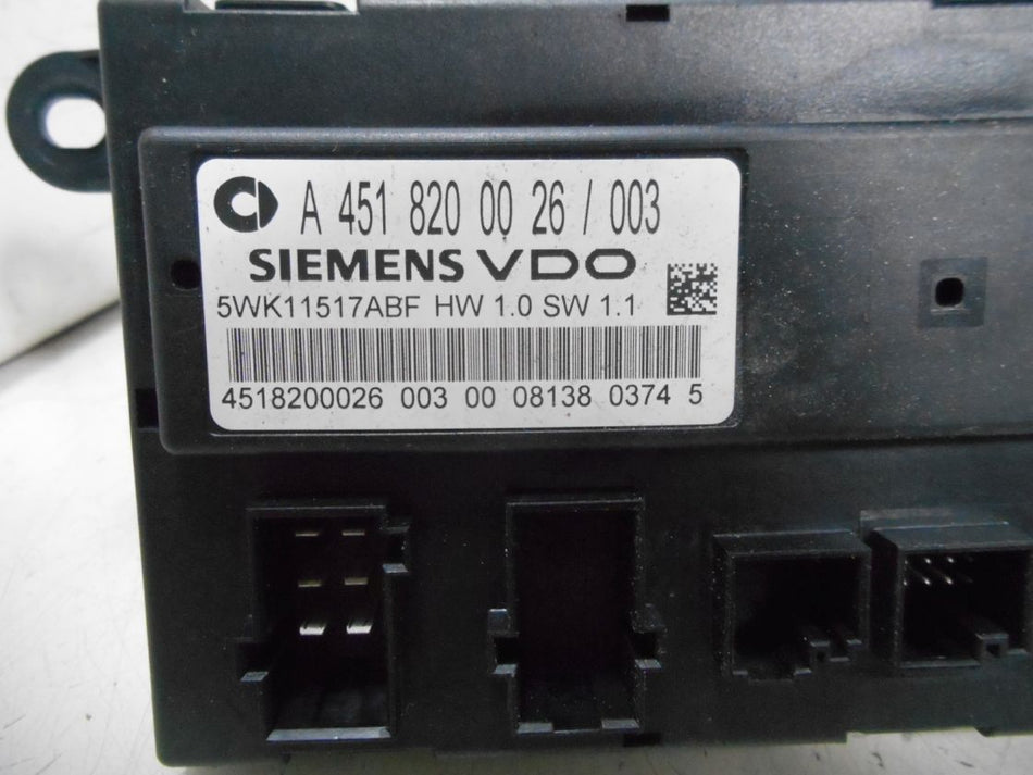 Kit Chiave ECU Smart ForTwo W451 1.0 52kw 3B21 2008 A1321501579 0261S04308