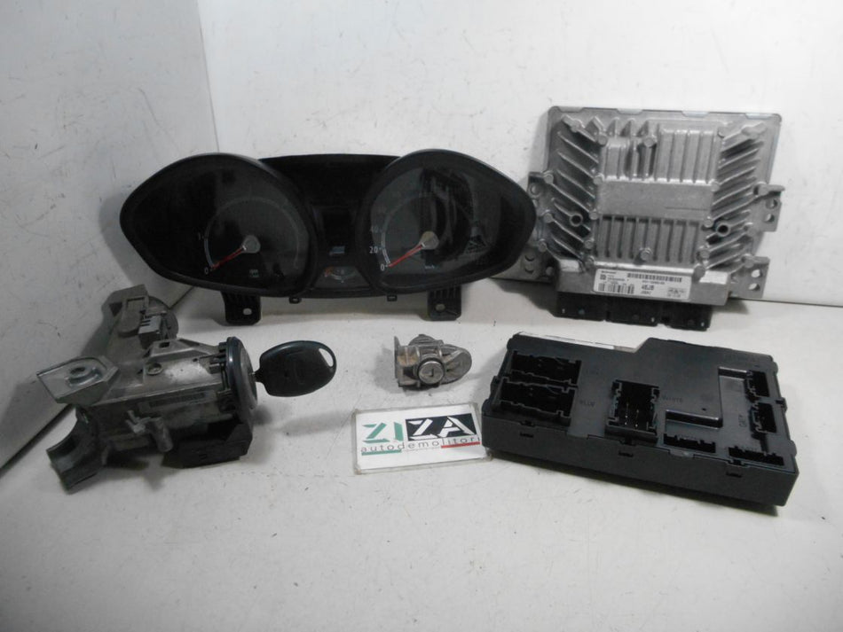Kit Chiave ECU Ford Fiesta VI 1.4 TDCI 50kw F6JD 2009 8V21-12A650-EB SID206 5WS40584B-T