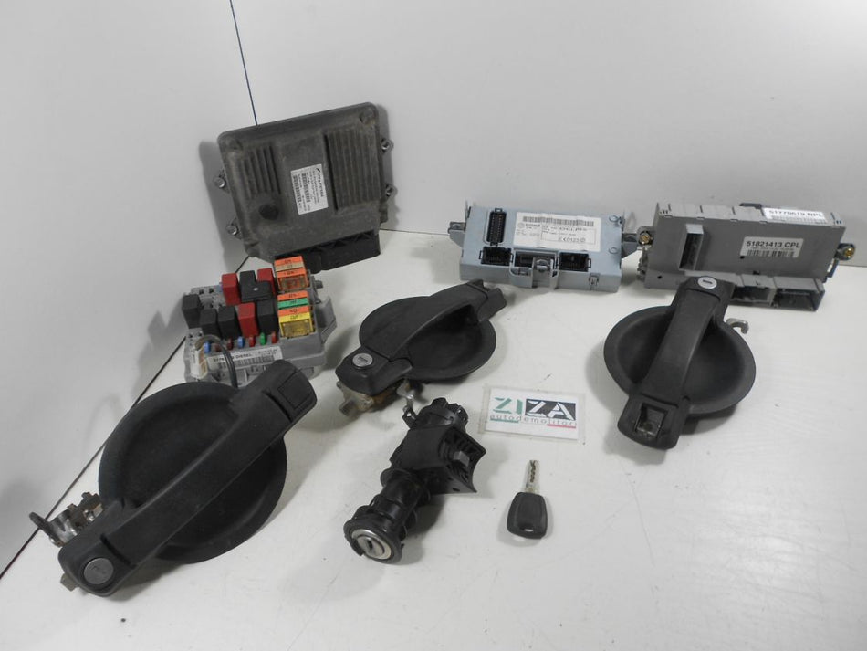 Kit Chiave ECU Fiat Doblò I 1.3 Mjet 55kw 199A2000 2009 51875904 MJD6F3.D4