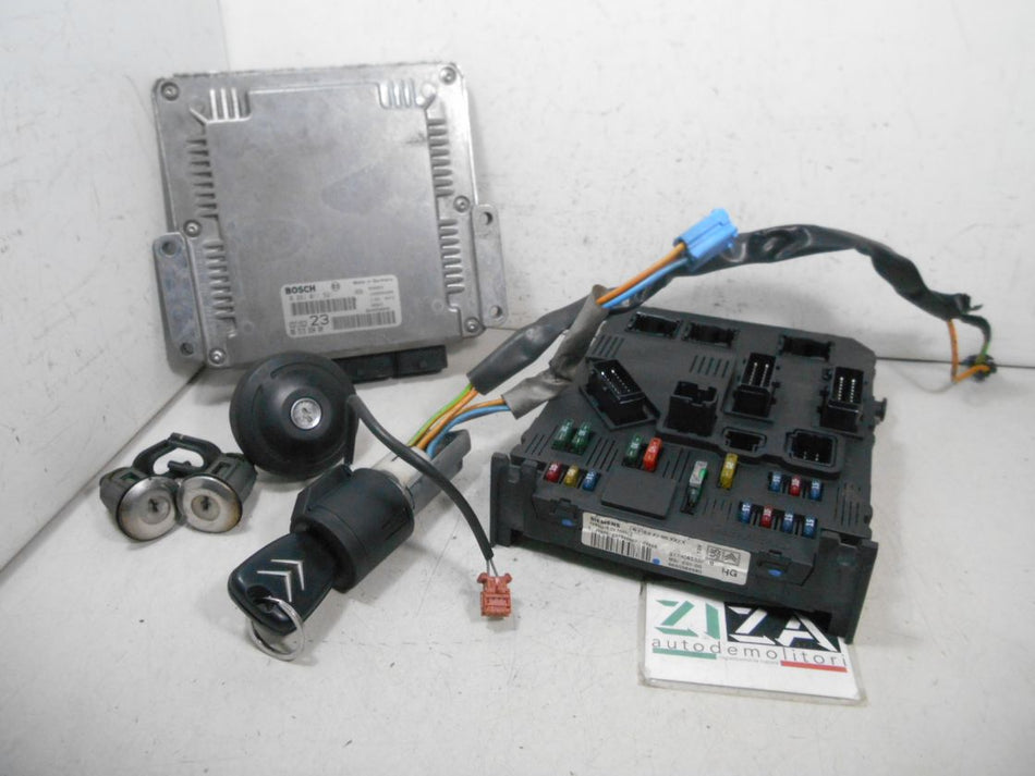 Kit Chiave ECU Citroen Xsara Picasso 2.0 HDI 90cv RHY 2003 0281011521 9651593480