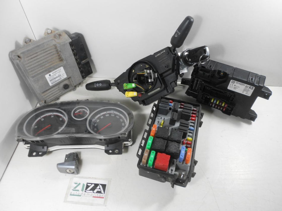 Kit Chiave ECU Opel Corsa D 1.3 CDTI 66kw 90cv Z13DTH 2007 55198931 CJ MJD6O3.S1