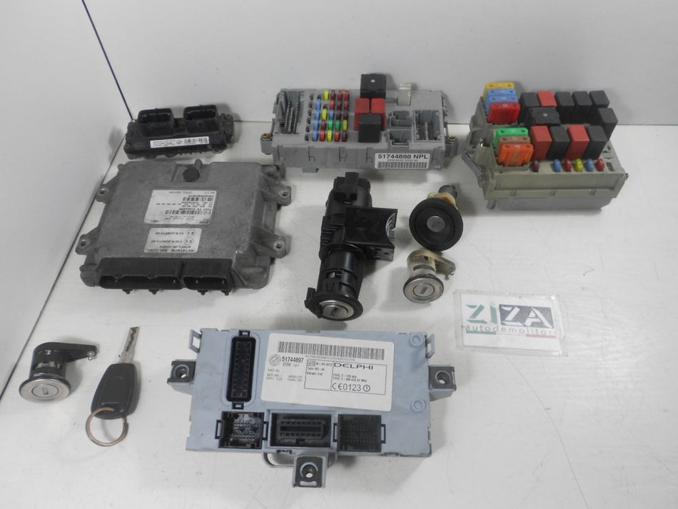 Kit Chiave ECU Fiat Punto 188 1.2 B/Met 60cv 188A4000 200951793108