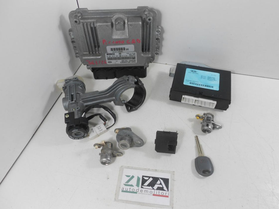 Kit Chiave ECU Kia Picanto SA 1.1 55kw 75cv D3FA 2008 39101-2A030 39107-2A030 0281013401