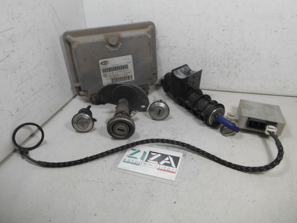 Kit Chiave ECU Fiat Seicento 1.1 40kw 187A1000 2002 73501877 IAW4AF.M7