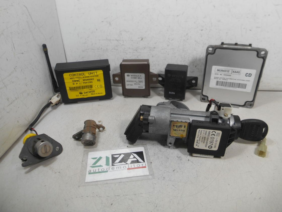 Kit Chiave ECU Daewoo Kalos 1.4 8V 61kw 83cv F14S3 2003 96394312