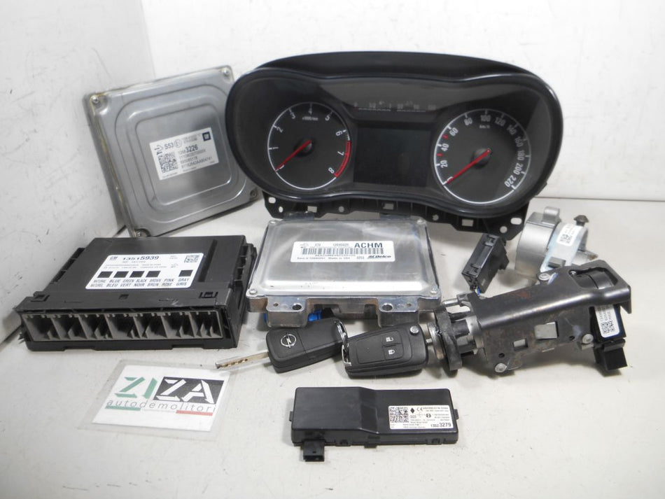 Kit Chiave ECU Opel Corsa E 1.4 B/Gpl 90cv B14XER OPT 2018 12695605 12683226