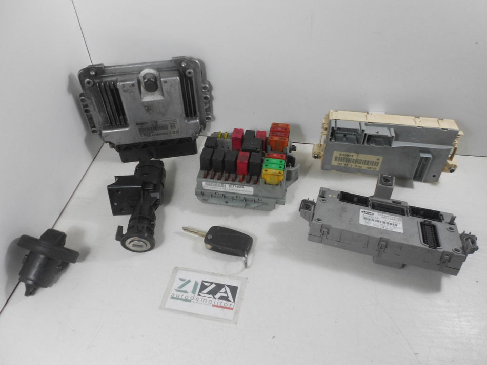 Kit Chiave ECU Fiat Bravo 198 1.9 120cv 192A8000 2007 55207102 0281013579