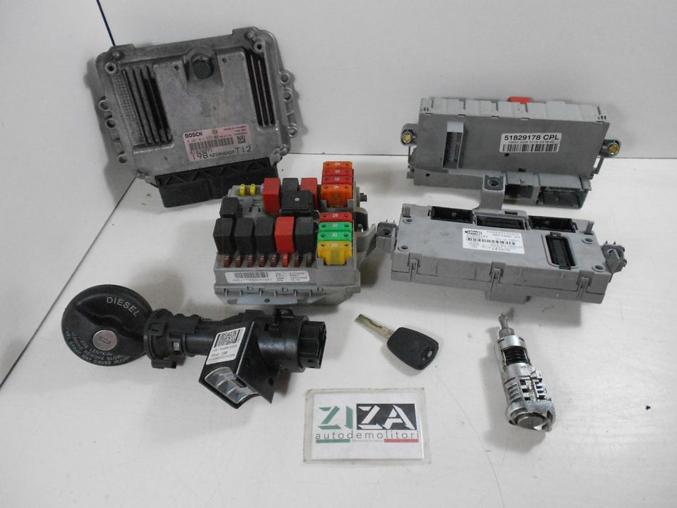 Kit Chiave ECU Fiat Bravo 198 1.9 120cv 192A8000 2009 51828271 0281013577