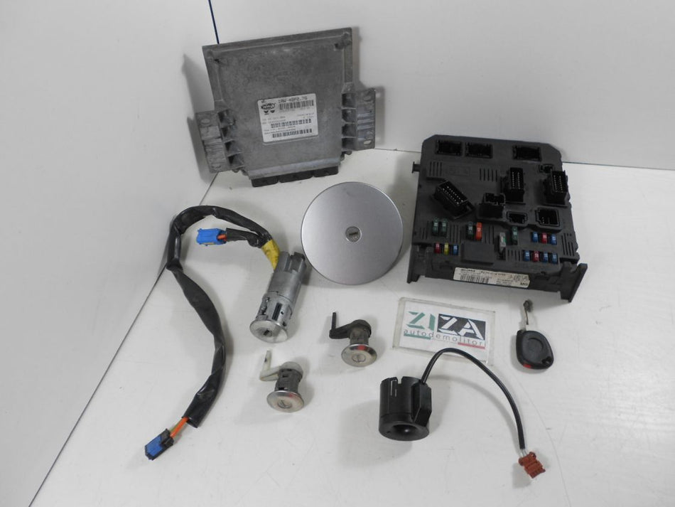 Kit Chiave ECU Peugeot 206 1.1 44,1kw HFX 2002 IAW48P2.76 SW9646569480 HW9645989480