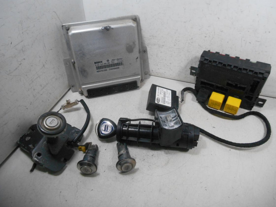 Kit Chiave ECU Lancia Lybra 1.9 77kw AR32302 1999 46472183 0281010002