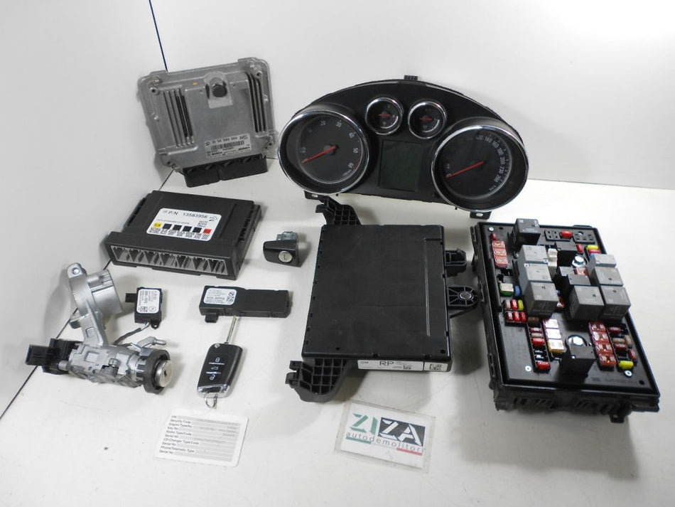 Kit Chiave ECU Opel Astra J 1.3 70kw 95cv A13DTE 2011 55583654 0281018454