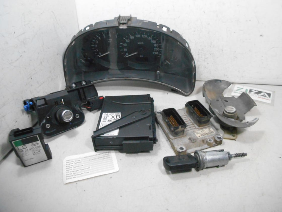Kit Chiave ECU Opel Corsa C 1.0 12V 43kw 58cv Z10XE 2002 55350551 0261207960