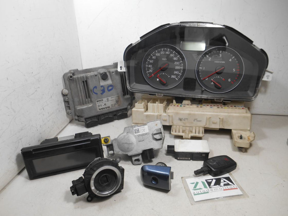 Kit Chiave ECU Volvo V50 1.6 80kw D4164T 2007 31211076 4N51-12A650-BB 0281011775