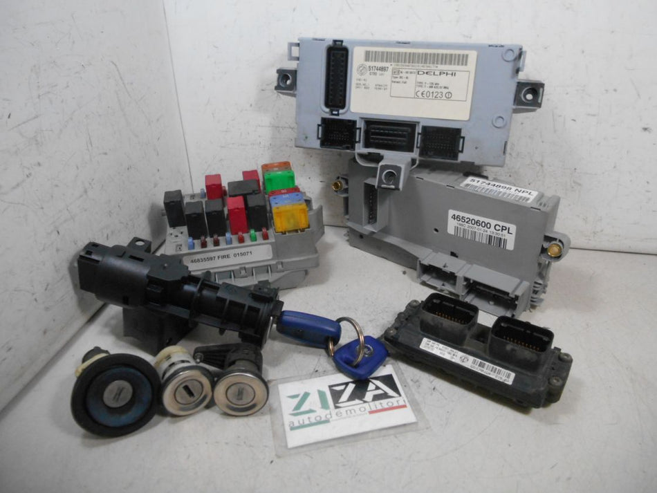 Kit Chiave ECU Fiat Punto 188 1.2 60cv 188A4000 2007 51793107 IAW5AFP4