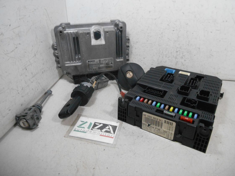 Kit Chiave ECU Peugeot 207 1.4 HDI 50kw 8HZ 2007 9663475880 0281012529