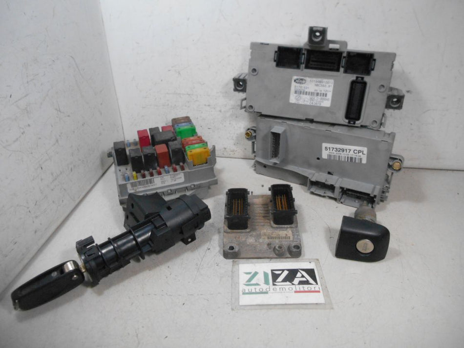 Kit Chiave ECU Fiat Idea 1.2 59kw 80cv 188A5000 2006 55208856 0261208205 00552088560
