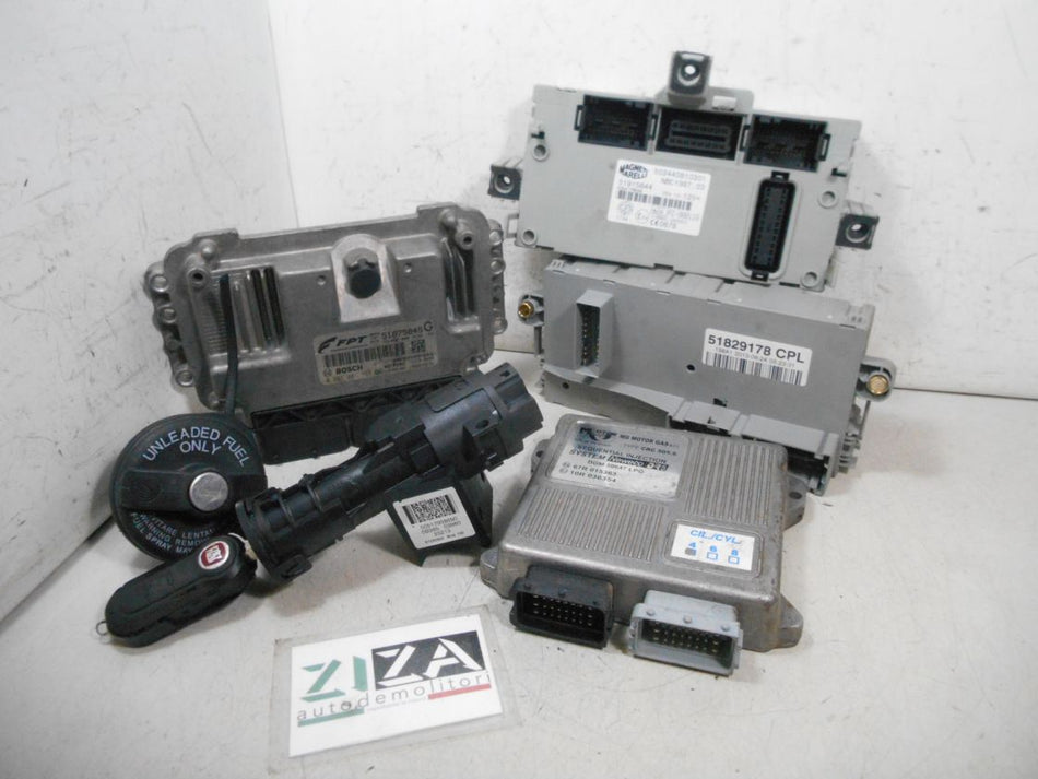 Kit Chiave ECU Fiat Bravo 198 1.4 90cv 192B2000 2013 51875845 0261201757