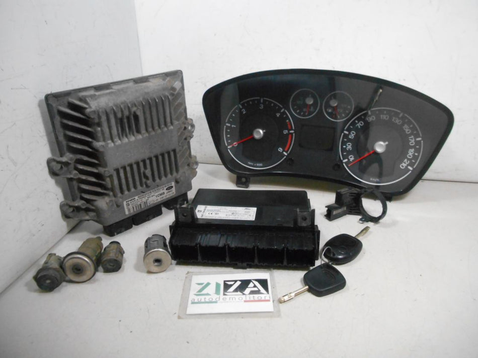 Kit Chiave ECU Ford Fiesta V 1.4 TDCI 50kw F6JB 2006 6S61-12A650-AB SID804 5WS40241B-T