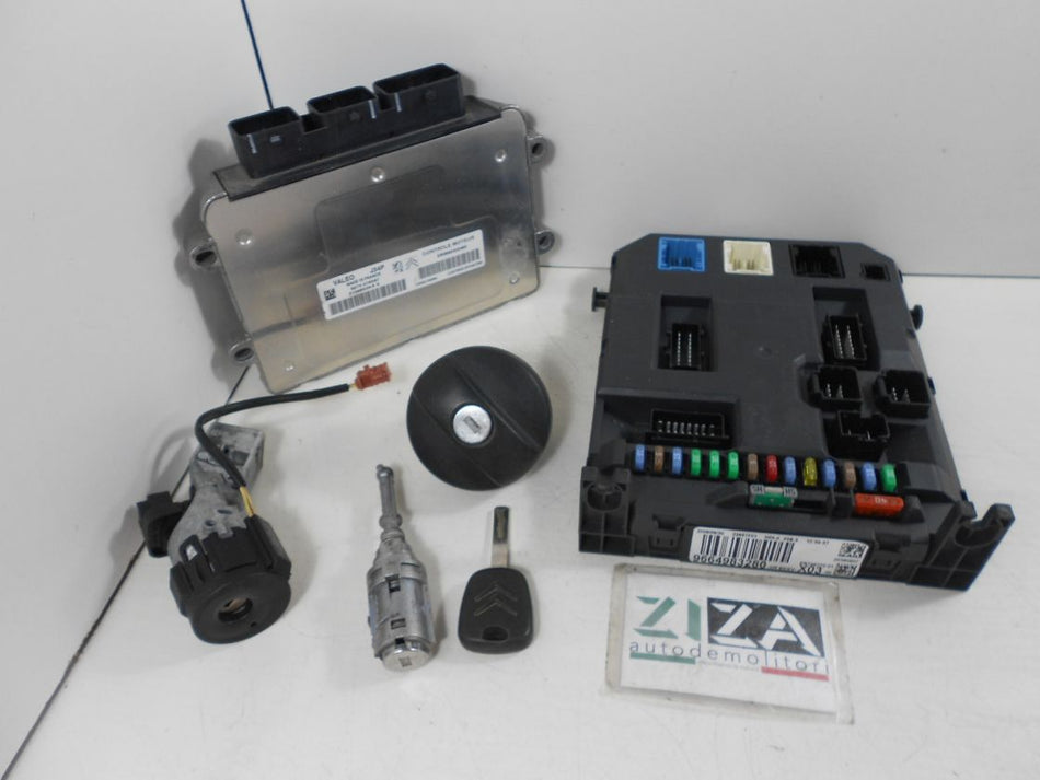 Kit Chiave ECU Citroen C3 I 1.1 60cv HFX 2009 9665424480 9651696680 21586539-8 A
