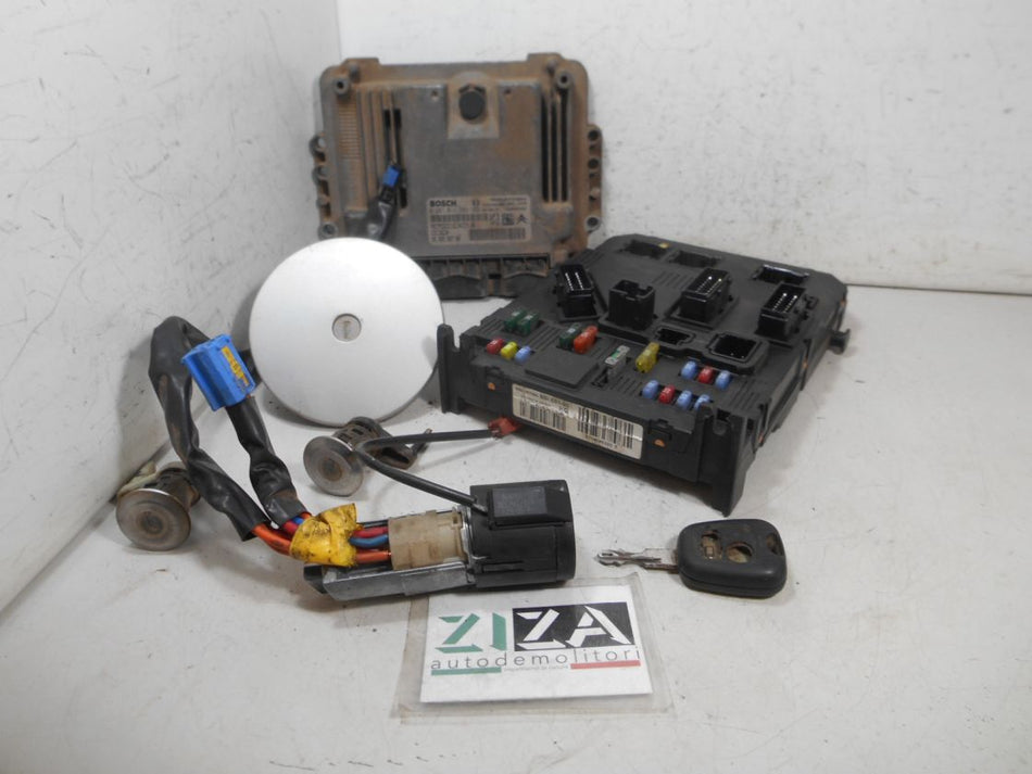 Kit Chiave ECU Peugeot 206 1.4 HDI 50kw 68cv 8HZ 2005 9658556780 9653667580