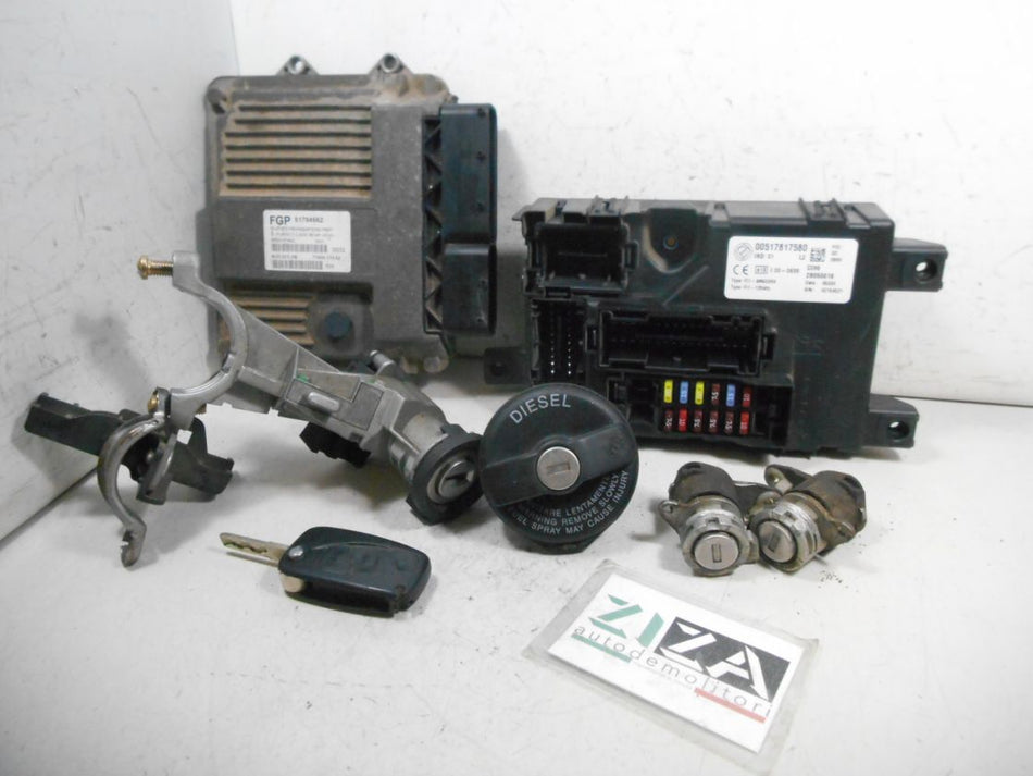 Kit Chiave ECU Fiat Grande Punto 1.3 Mjet 90cv 199A3000 2006 51784562 MJD6F3PB