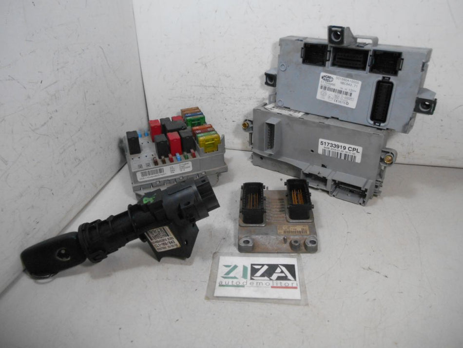 Kit Chiave ECU Lancia Ypsilon 843 1.2 80cv 188A5000 2005 55195528 0261207088