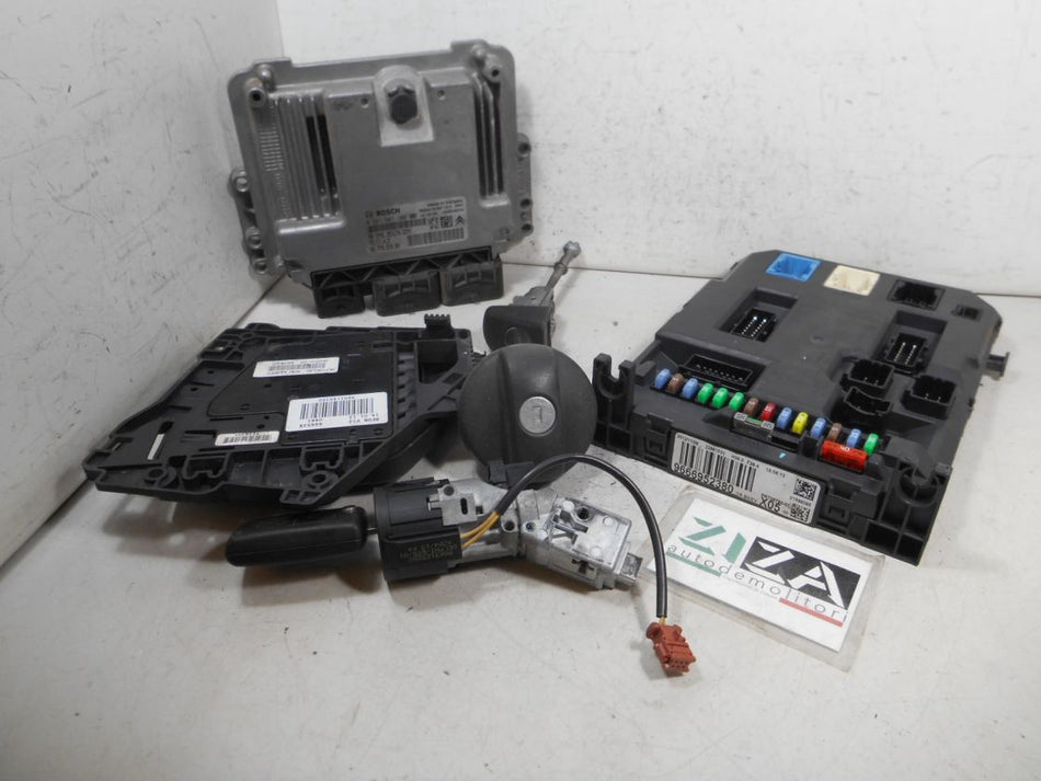 Kit Chiave ECU Citroen C3 Picasso 1.4 B/GPL 70kw 95cv 8F02 2013 9677591980 0261S07189