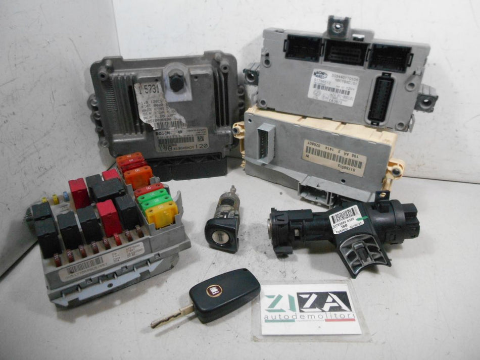 Kit Chiave ECU Fiat Bravo 198 1.9 120cv 192A8000 2008 51809688 0281013579