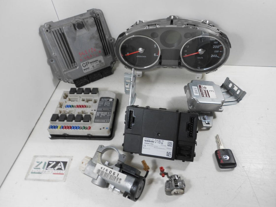 Kit Chiave ECU Nissan X-Trail T31 2.0 DCI 150cv M9R 2008 23710-JG78B 0281013874