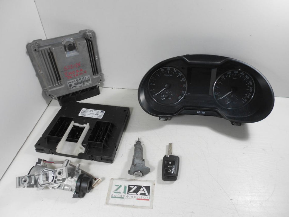 Kit Chiave ECU Skoda Octavia 5E 1.6 105cv CLH 2015 04L907309B 0281018510