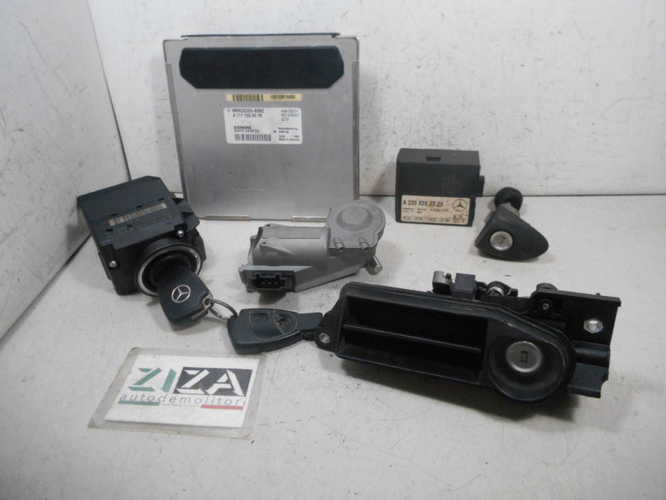 Kit Chiave ECU Mercedes W203 C180 SportCoupé 2.0 95kw 111951 2001 A1111532579 5WK90409