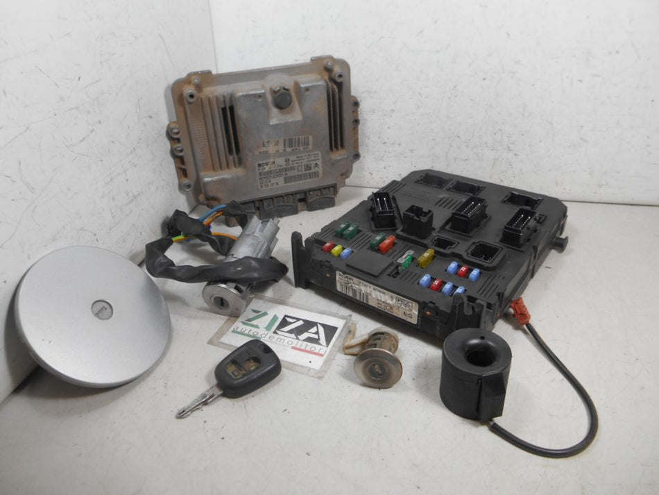 Kit Chiave ECU Peugeot 206 1.4 HDI 50kw 68cv 8HX 2004 9655919780 0281011784
