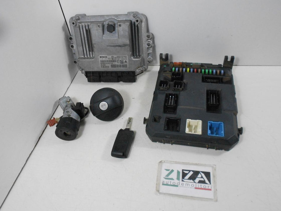 Kit Chiave ECU Citroen C3 Picasso 1.6 HDi 90cv 9HX 2010 0281013872 9664843780