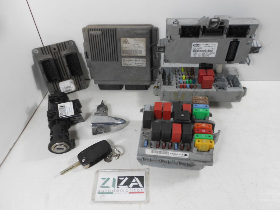 Kit Chiave ECU Lancia Ypsilon 843 Res 1.4 B/GPL 57kw 350A1000 2010 51798644