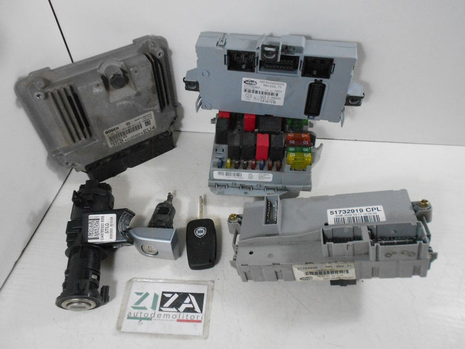 Kit Chiave ECU Lancia Musa I 1.9 Mjet 100cv 188B2000 2004 55200145
