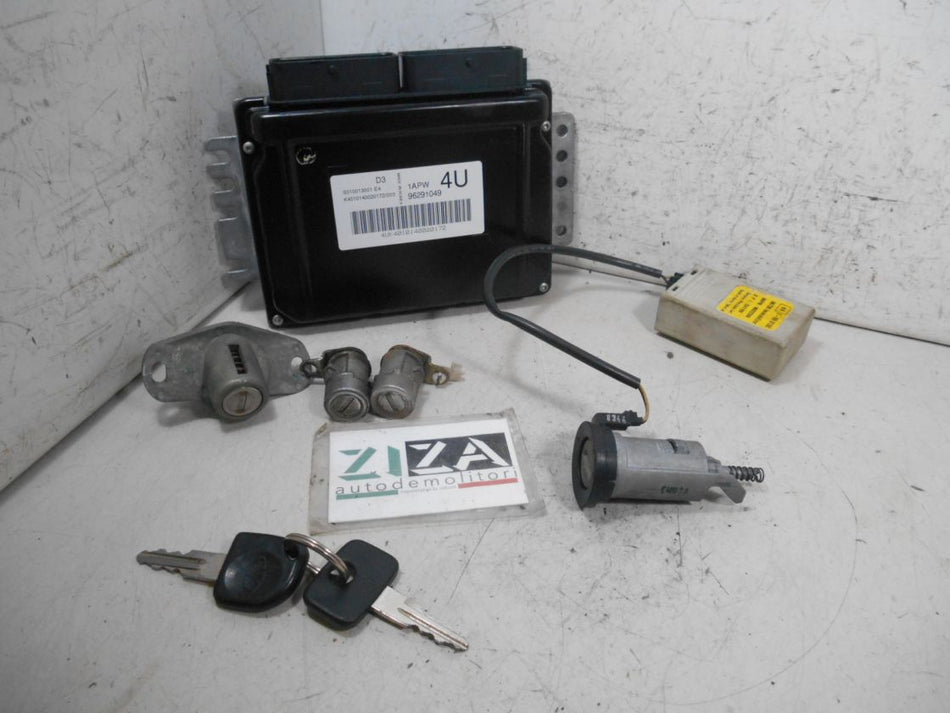 Kit Chiave ECU Daewoo Matiz 800 37,5kw 51cv F8CV 2004 96291049 S010013001